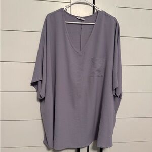 Lavender V-Neck Women's Top